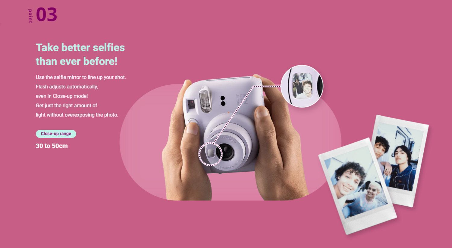 FUJIFILM INSTAX MINI 12 Instant Film Camera Detail