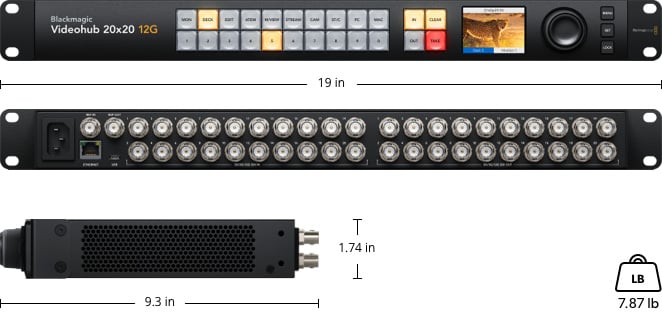 Blackmagic Videohub 20x20 12G 1