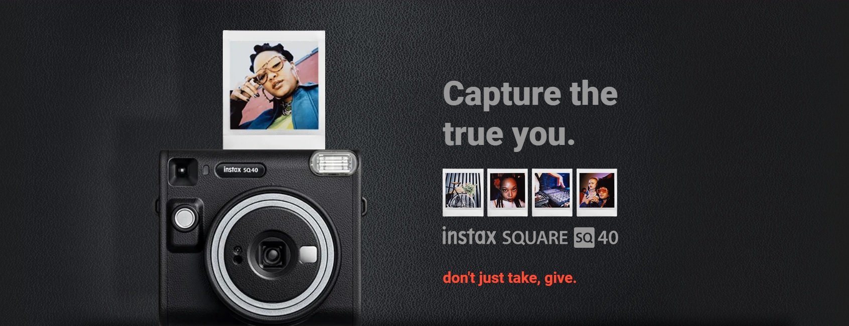 Fujifilm Instax SQUARE SQ40 Instant Camera Black
