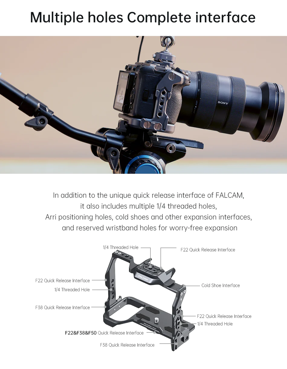 Falcam F22F38F50 Quick Release Camera Cage V2 2635A