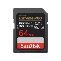 SanDisk Extreme PRO 64GB SDXC U3 V60 UHS-II R280W100 Card SDSDXEP-064G-GN4IN