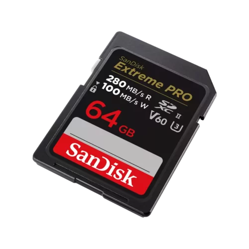 SanDisk Extreme PRO 64GB SDXC U3 V60 UHS-II R280W100 Card SDSDXEP-064G-GN4IN