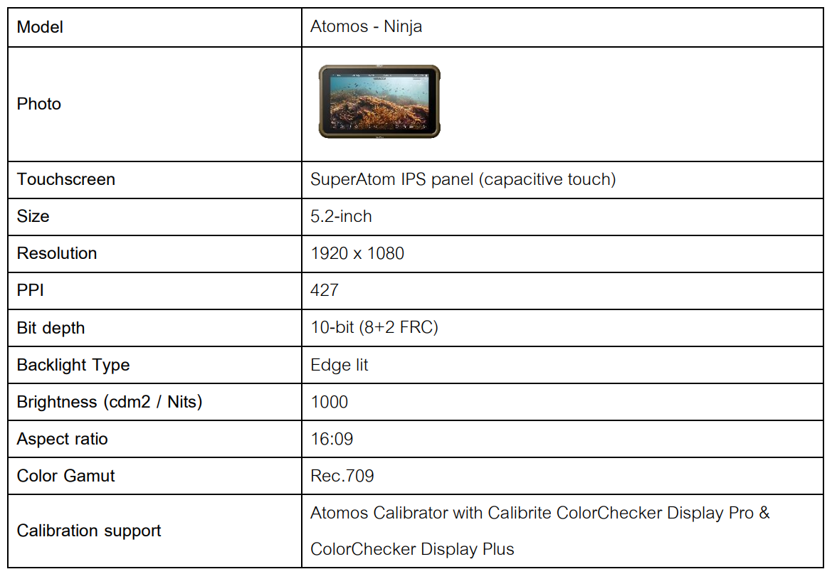 Atomos Ninja 5.2 4K HDMI Recording Monitor