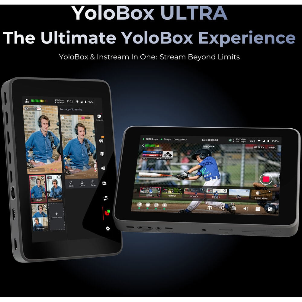 YoloLiv YoloBox Ultra Portable Multicamera Encoder/Streamer, Switcher/Monitor & Recorder (ประกันศูนย์) 19 YoloLiv YoloBox Ultra Portable Multicamera EncoderStreamer, SwitcherMonitor & Recorder
