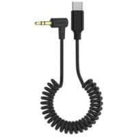 Comica Audio CVM-D-UC II 3.5mm TRS to USB-C Coiled Audio Adapter Cable with ADC Chip (2')