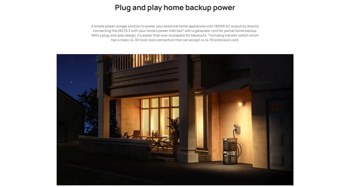 Ecoflow home backup power