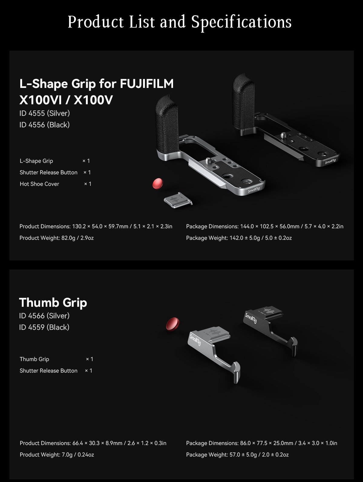 SmallRig L-Shape Grip 4555 4556