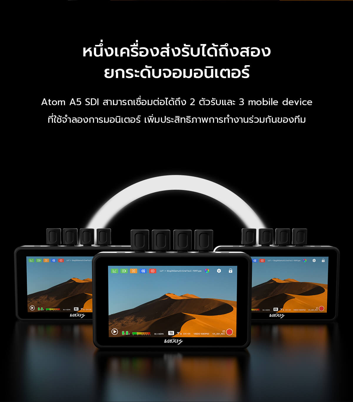 Vaxis Atom A5 5.5" Wireless RX/TX HDMI Monitor (ประกันศูนย์) 22 Vaxis Atom A5 5.5 Wireless RXTX HDMI Monitor