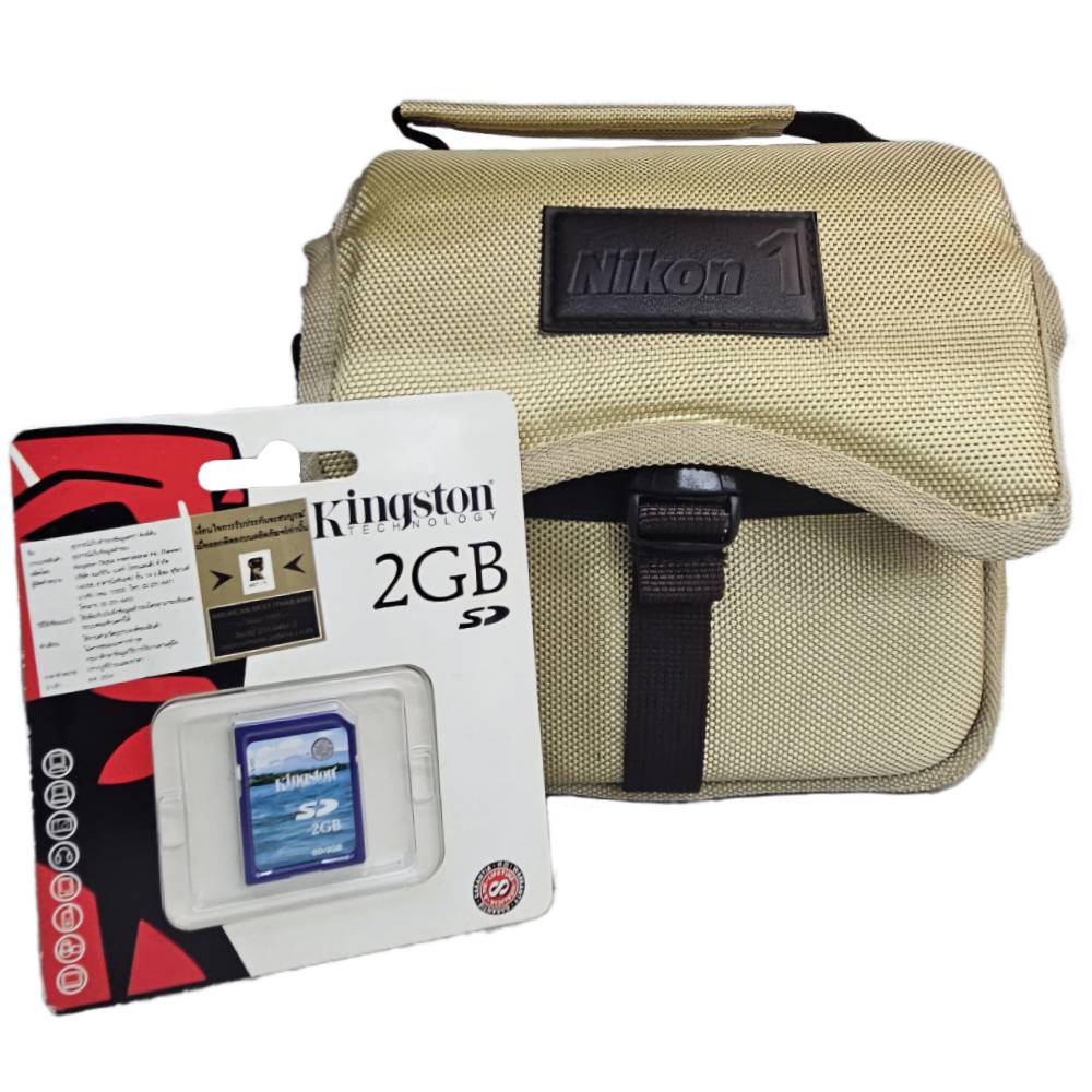 Nikon Nylon Shoulder Bag Beige แถม Kingston SDHC Card 2GB 1 Nikon Nylon Shoulder Bag