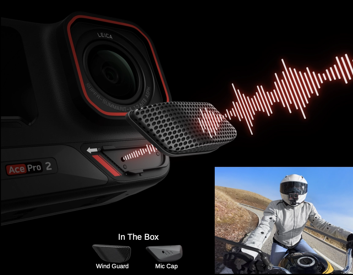 รีวิว Insta360 Ace Pro 2 กล้องแอคชั่นสายโหด รวม 8K, AI และโทนสี Leica ไว้ในตัวเดียว Dual Chip มี I-Log 8K30p ให้ใช้งาน 5 Insta360 AcePro 2 ALL-NEW WIND GUARD