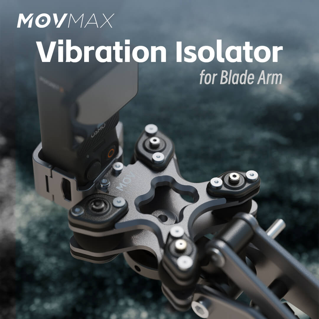 Movmax Blade Arm อุปกรณ์ช่วยยึดกล้องติดกับรถถ่าย Rolling Shot สำหรับ DJI Osmo Pocket 3 จากค่าย Vaxis 13 Movmax Vibration Isolator