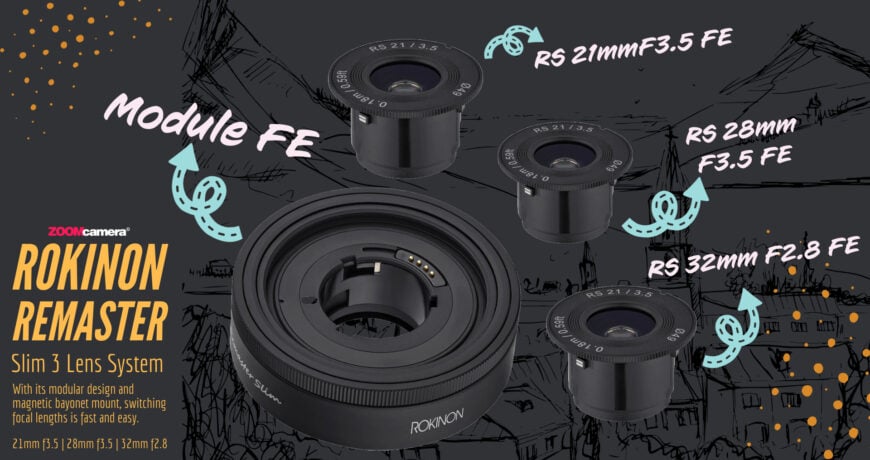 เลนส์เเพนเค้กเปลี่ยนระยะได้ 21mm 28mm 32mm Rokinon Remaster Slim สำหรับ Sony E-Mount (samyang)