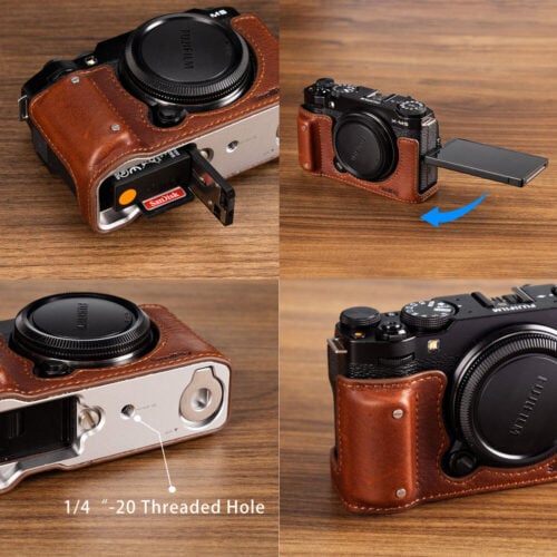 SmallRig Leather half-case for Fujifilm X-M5 Black 4879 / Brown 4880 4 SmallRig Leather half-case for Fujifilm X-M5