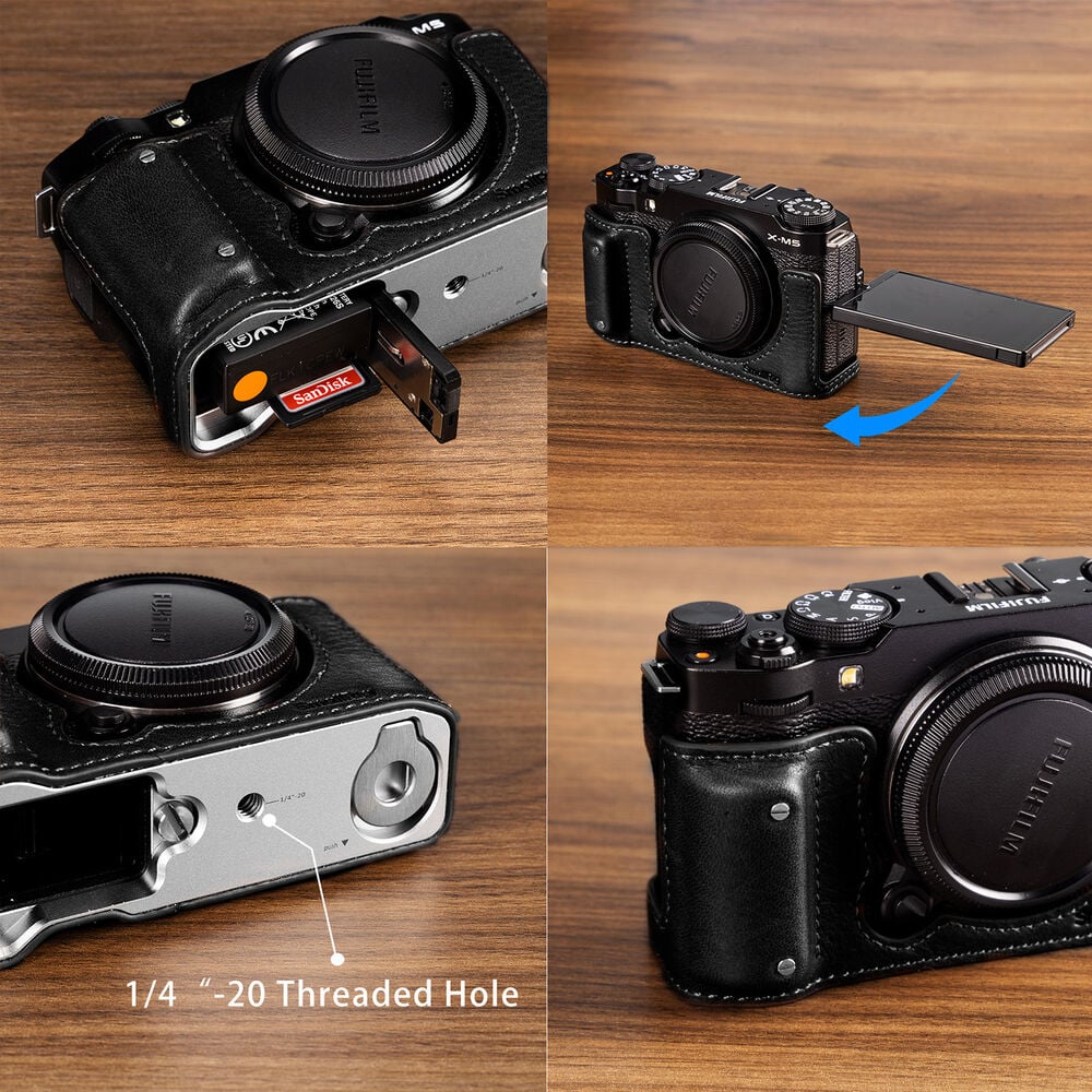 SmallRig Leather half-case for Fujifilm X-M5 Black 4879 / Brown 4880 14 SmallRig Leather half-case for Fujifilm X-M5