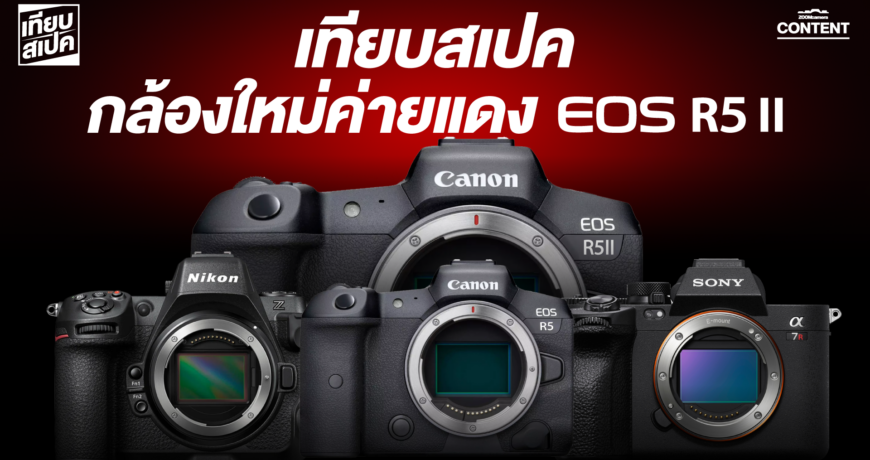 เปรียบเทียบ Canon EOS R5 II vs Canon EOS R5 vs Nikon Z8 vs Sony A7R V