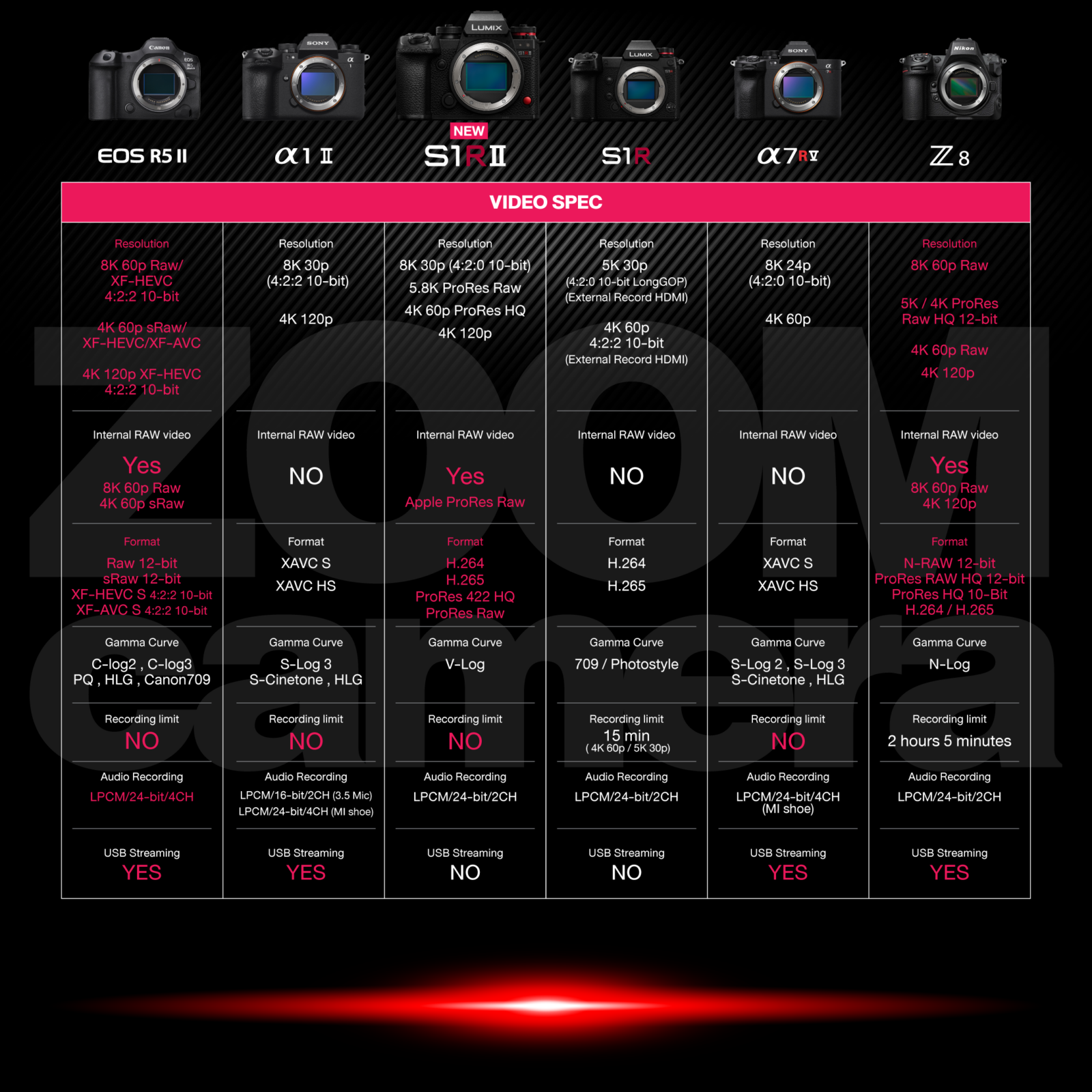 Panasonic lumix s1r ii comparison2
