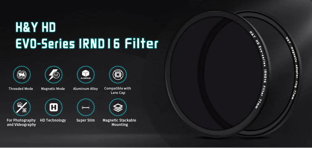 H&Y HD EVO series Magnetic IRND16 Filter Kit