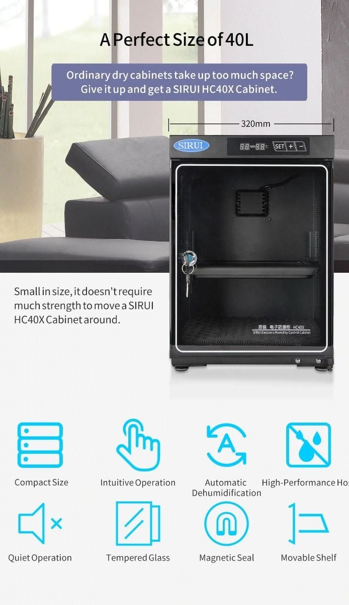Sirui HC40X Electronic Dry Cabinet 40L HC-40X