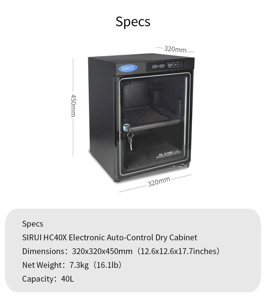 Sirui HC40X Electronic Dry Cabinet 40L HC-40X