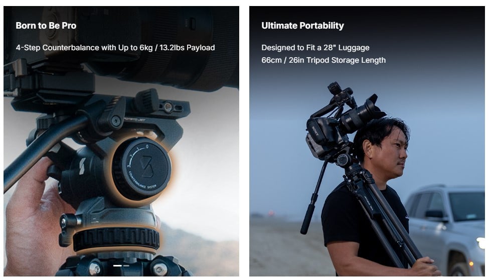 SmallRig x Potato Jet TRIBEX Hydraulic Carbon Fiber Tripod Kit