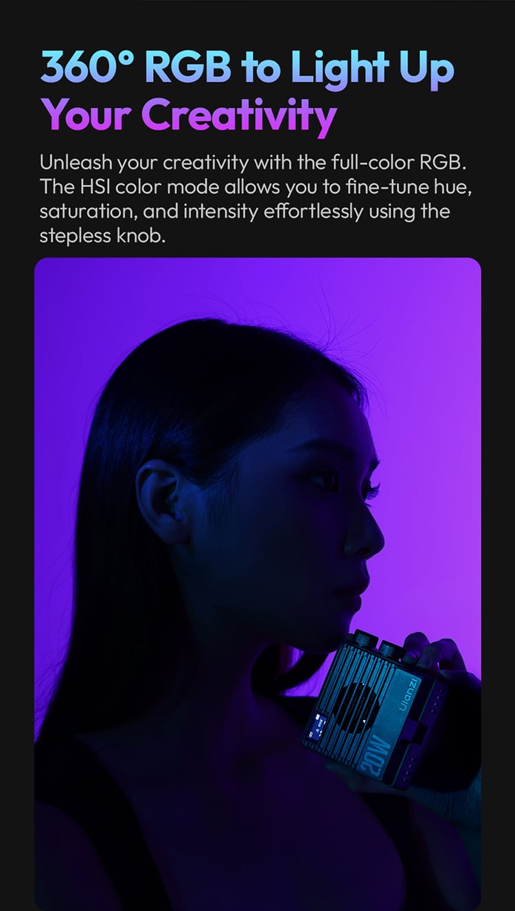 Ulanzi LE20 20W RGB Pocket Light 4