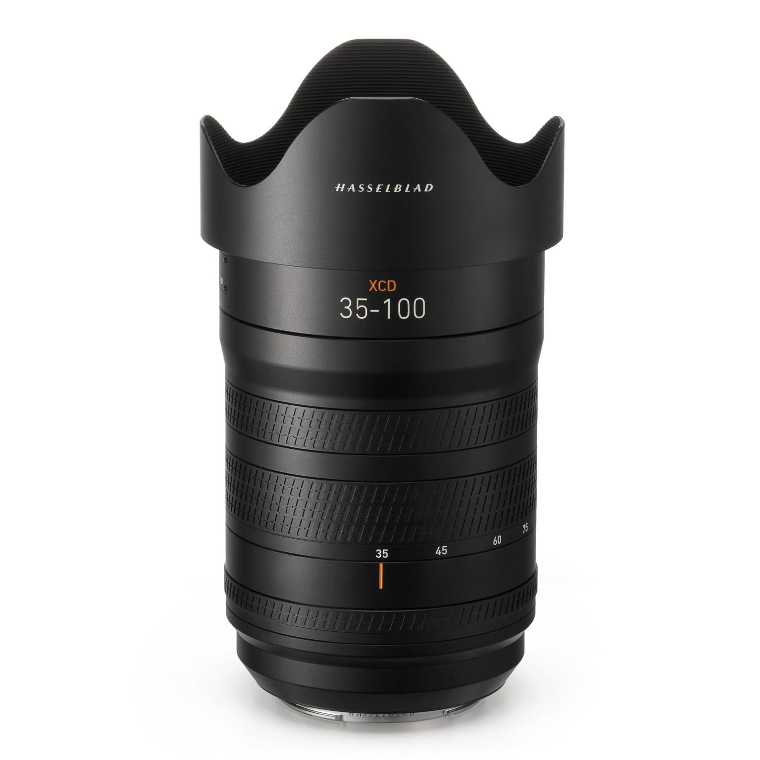 Hasselblad XCD 35-100mm F/2.8-4 Lens 2,8-4/35-100E (ประกันศูนย์ 2 ปี) 8 Side View-XCD 35-100E-With Lens Shade