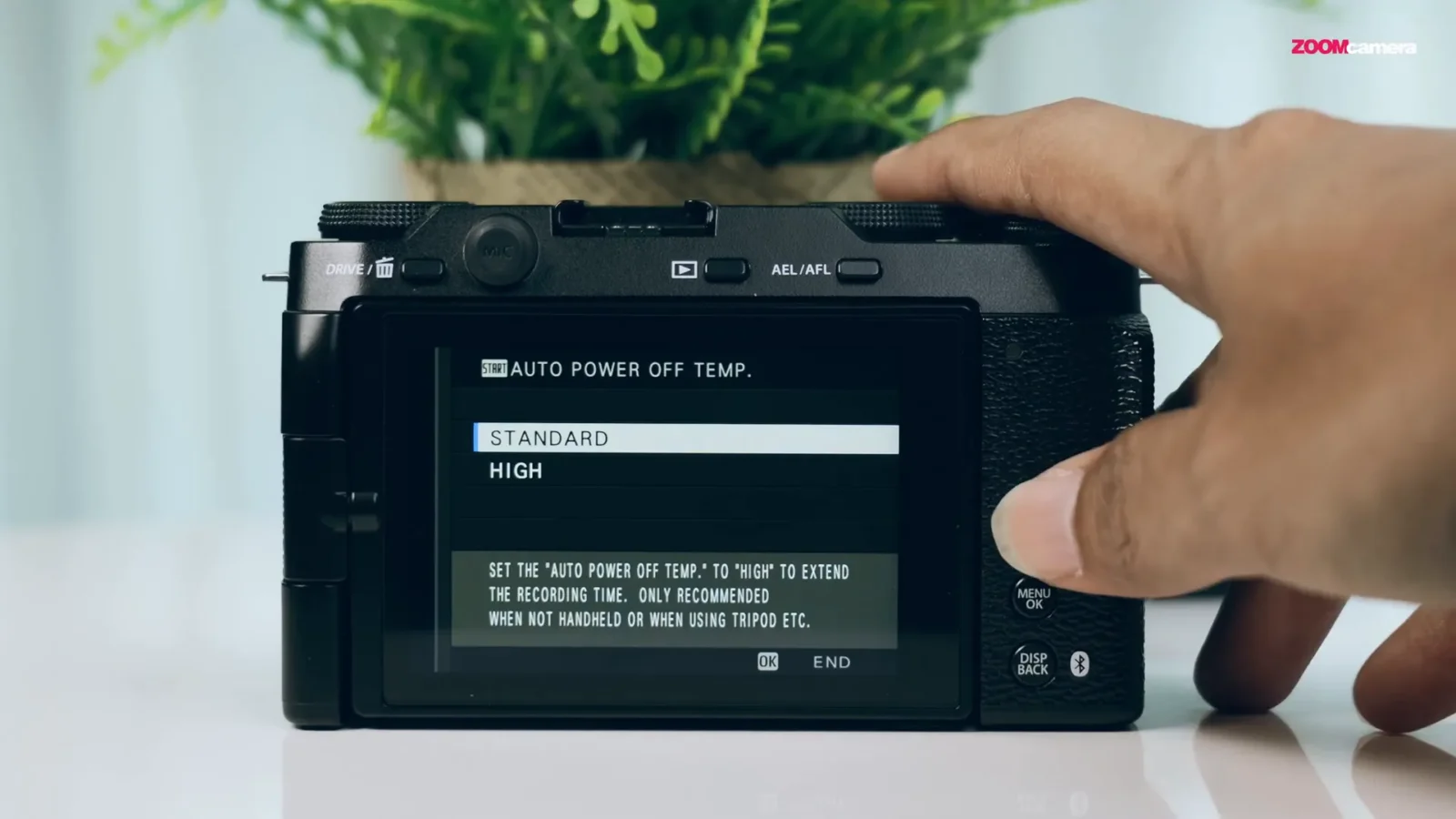 สอนใช้กล้อง fujifilm สำหรับมือใหม่ฟูจิฟิล์มฉบับจับมือทำ อัพเดทปี 2025 เป็นต้นไป (Fujifilm the Series 2025) 4 เมนู Power T สำหรับจัดการการสะสมความร้อน