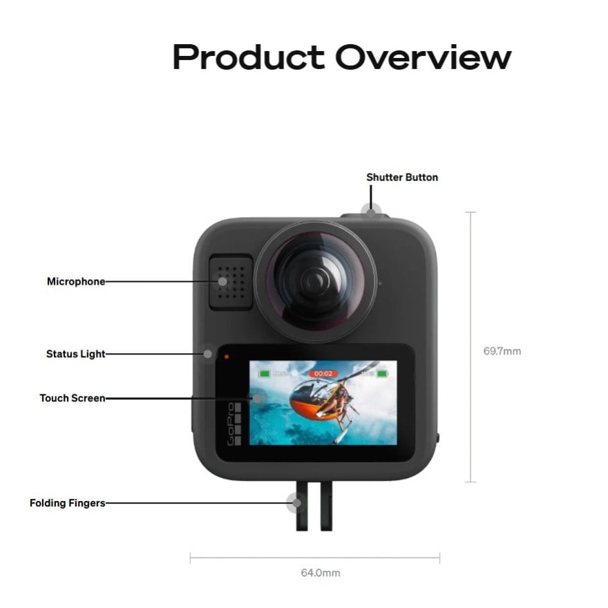 Gopro MAX 2 360° Action Camera กล้อง 360° 8K (ประกันศูนย์) 15 Gopro MAX 2