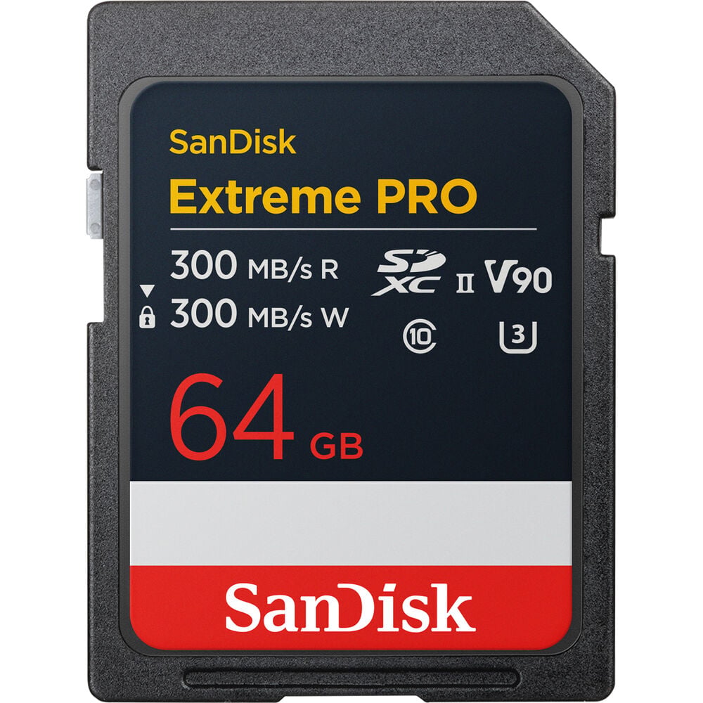 Sandisk Extreme Pro SDXC 64GB U3 V90 UHS-II (R300/W300) (SDSDXDM-064G-GN4IN) (ประกันศูนย์) 1 Sandisk Extreme Pro SDXC 64GB U3 V90 UHS-II (R300W300)