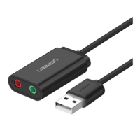 Ugreen 30724 USB 2.0 External Stereo Sound Adapter Black