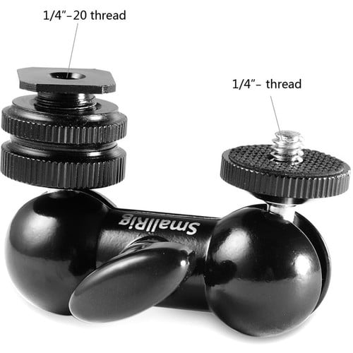 SmallRig Double Ball Head with Cold Shoe & 1/4"-20 Stud 1135 3 SmallRig Double Ball Head with Cold Shoe & 1/4"-20 Stud