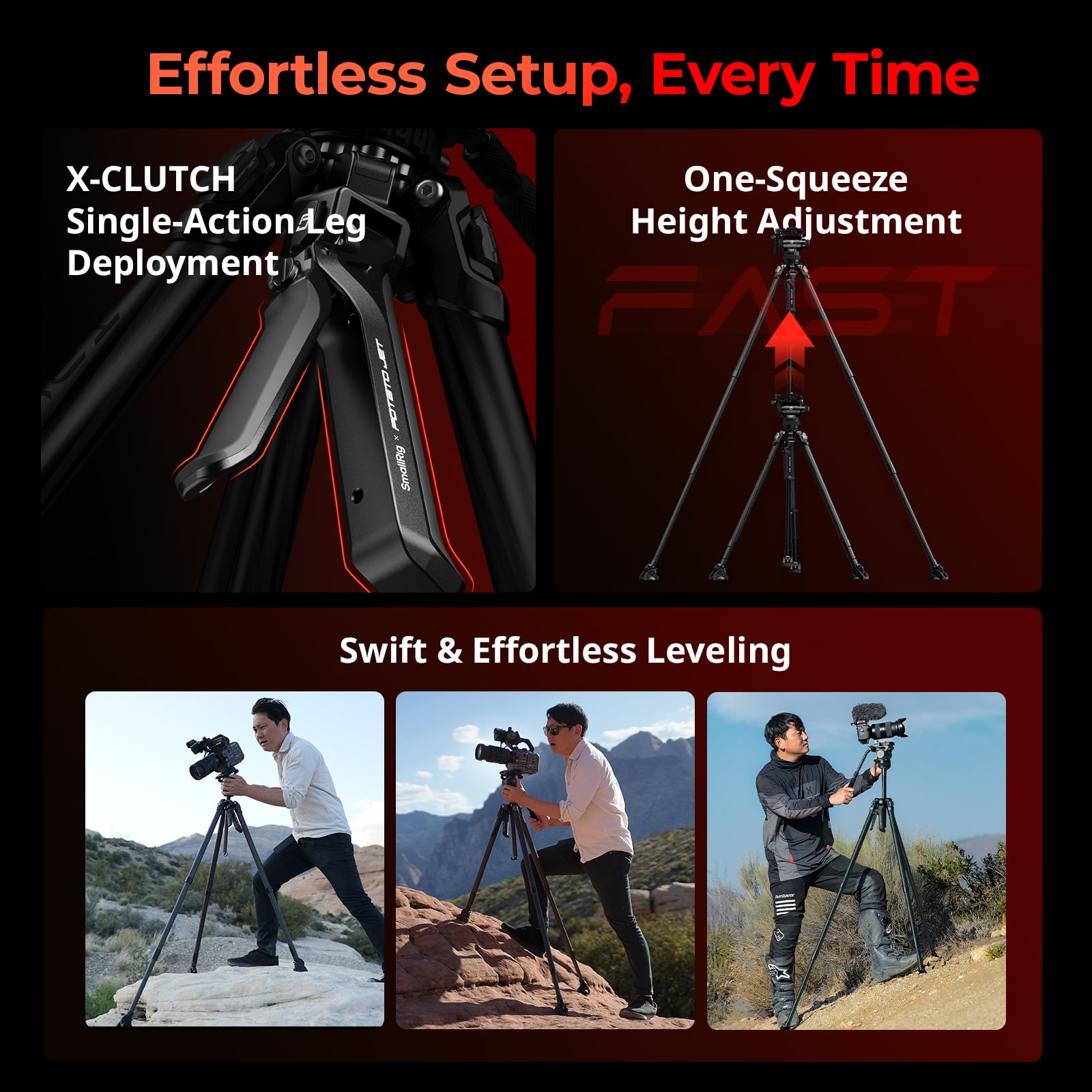 SmallRig x Potato Jet TRIBEX Carbon II Tripod with Fluid Head 