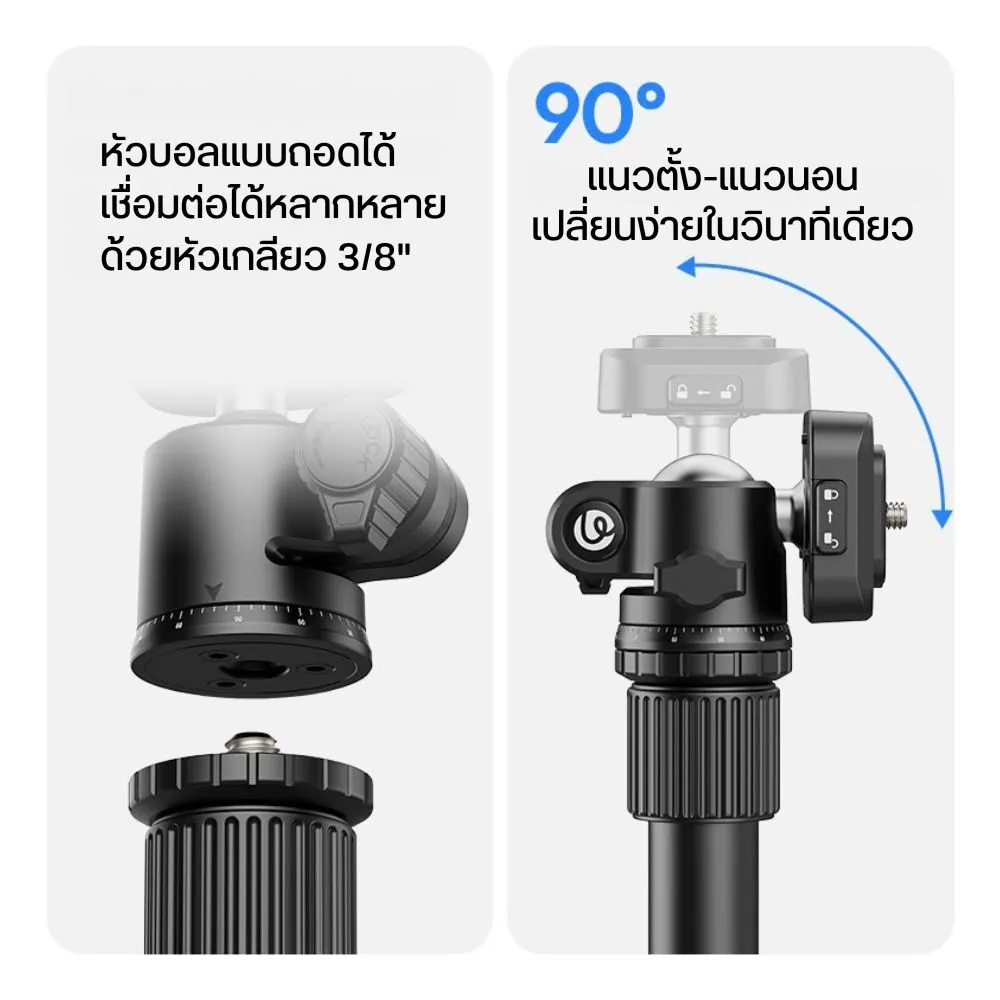 Ulanzi TT53 Traveler Uka Tripod ขาตั้งกล้องน้ำหนักเบา 20 Ulanzi TT53 Traveler Uka Tripod
