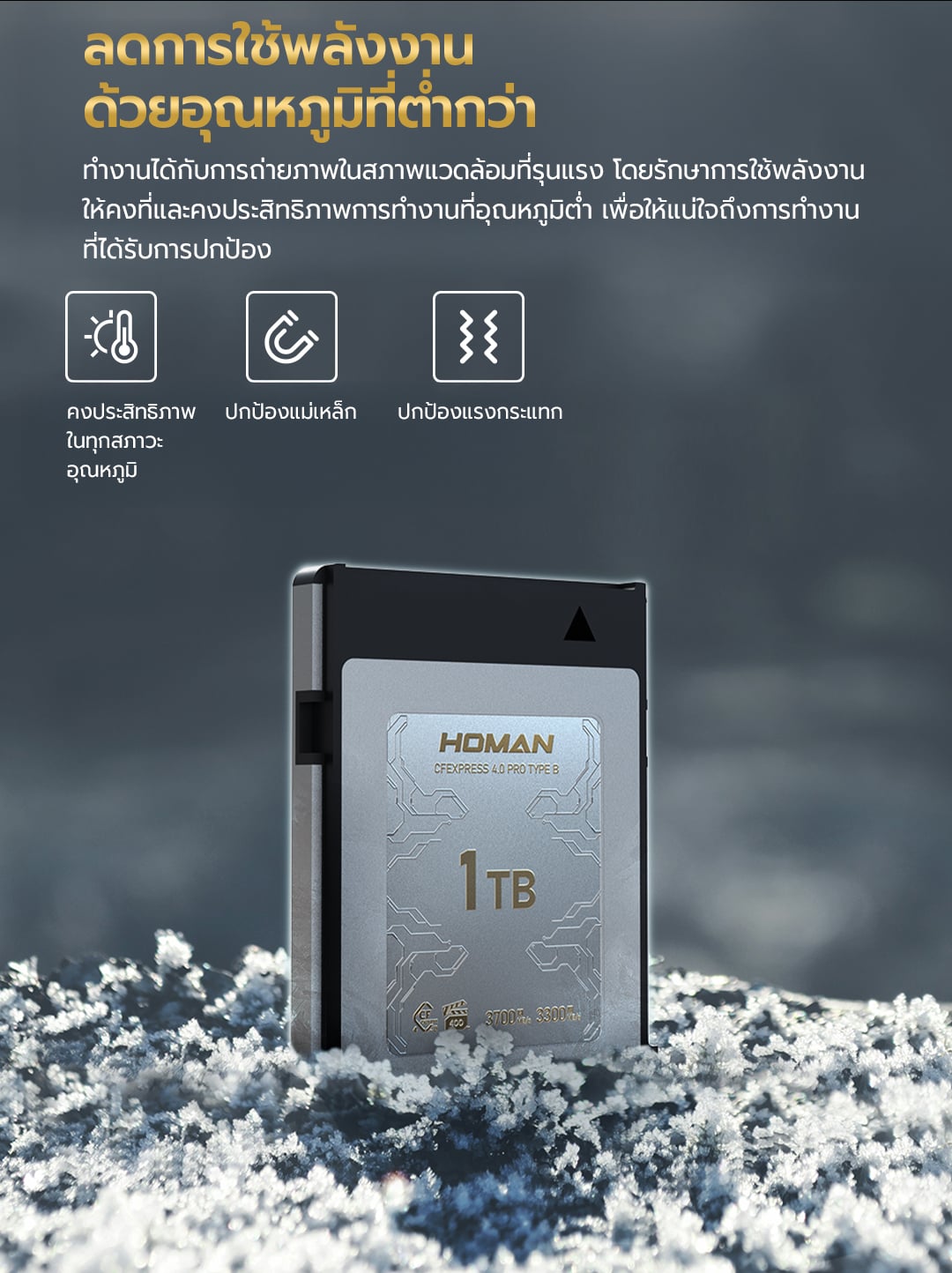 Homan CFexpress 4.0 TypeB 512GB เมมโมรี่การ์ด (ประกันศูนย์) 10 Homan CFexpress 4.0 TypeB