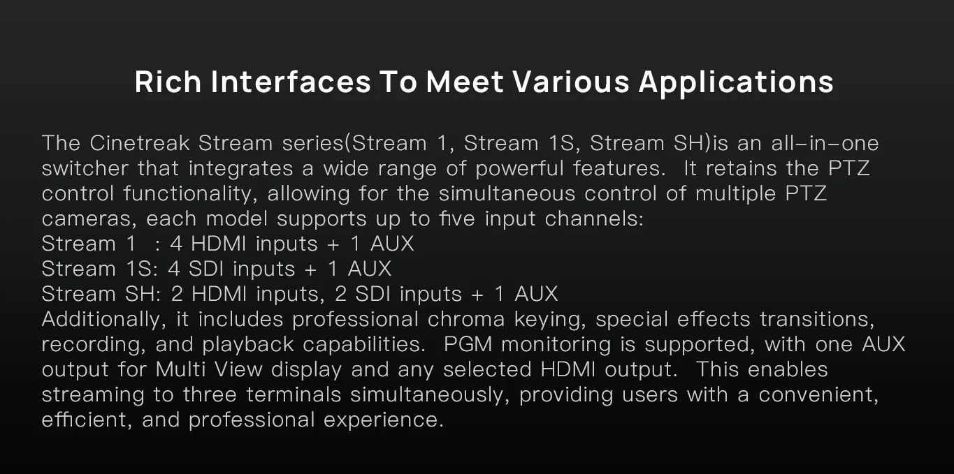 CineTreak STREAM 1 Video Switcher