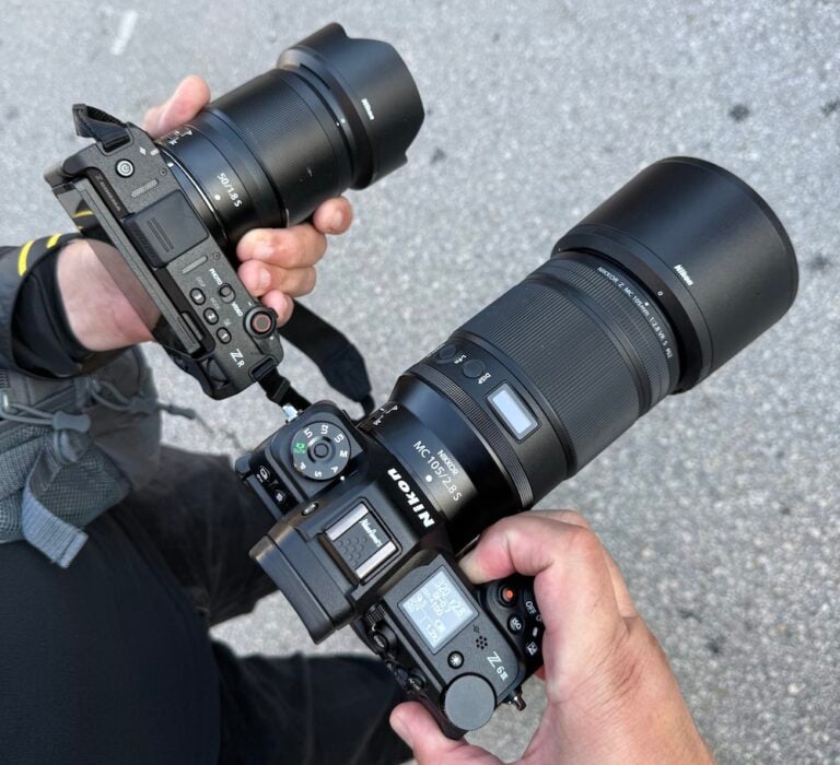 Nikon ซุ่มพัฒนากล้อง Compact Full Frame Fixed Lens สายถ่ายภาพล้วนมีลุ้น 2 Nikon ZR next to the Nikon Z6III 768x700 1