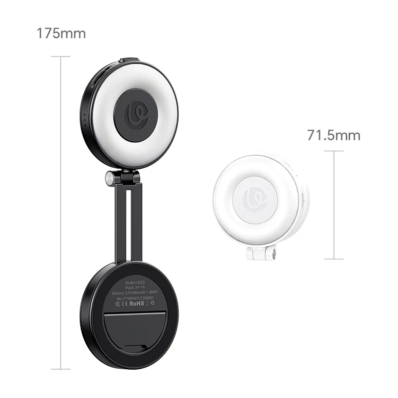 Ulanzi LM23 LED Mobile Phone MagSafe Fill Light ไฟ LED พกพา MagSafe ติดมือถือ Black 10 Ulanzi LM23 LED Mobile Phone MagSafe Fill Light