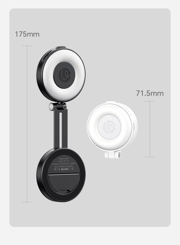 Ulanzi LM23 LED Mobile Phone MagSafe Fill Light ไฟ LED พกพา MagSafe ติดมือถือ Black 18 Ulanzi LM23 LED Mobile Phone MagSafe Fill Light