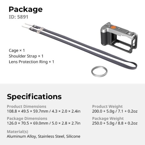 SmallRig Street Photography Cage Kit for DJI Osmo Action 6