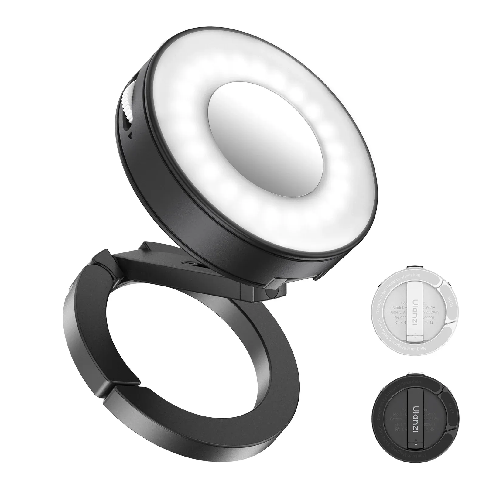 Ulanzi ML05 MagLock Fill Light Black / White ไฟถ่ายคลิปแม่เหล็กพกพา 1 Ulanzi ML05