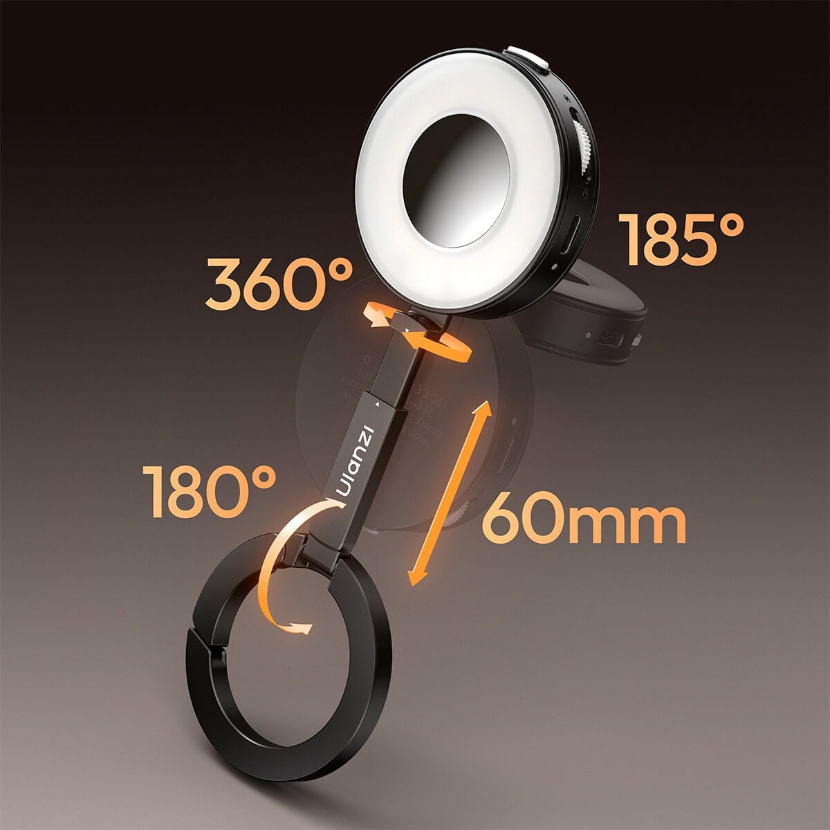 Ulanzi ML05 MagLock Fill Light Black / White ไฟถ่ายคลิปแม่เหล็กพกพา 13 Ulanzi ML05