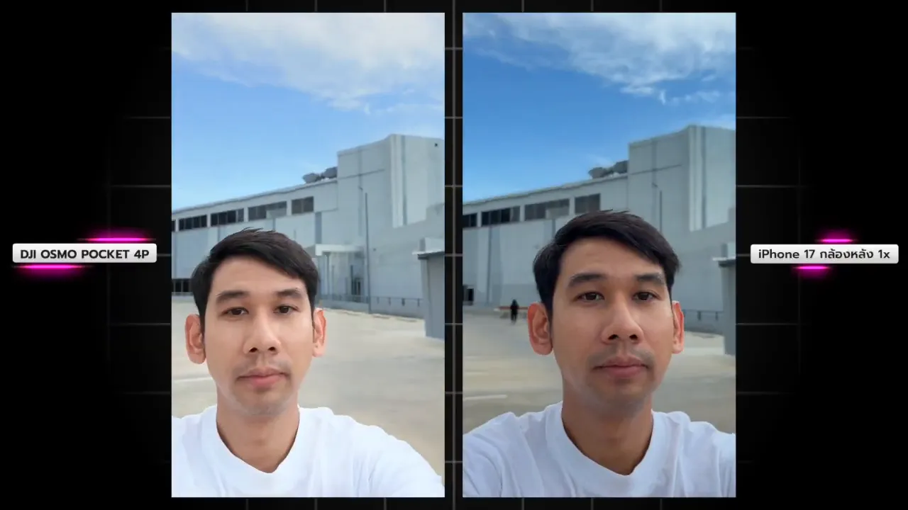 Dji Osmo Pocket 4P แกะกล่องชุด Creator Combo มีอะไรให้บ้าง? และน่าเล่นแค่ไหน? 19 ภาพเปรียบเทียบวิดีโอแนวตั้งสองฝั่งระหว่าง dji osmo pocket 4p และ iphone 15