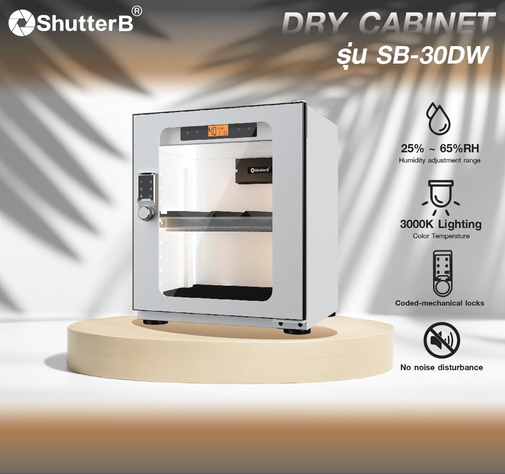 Shutter-B ตู้กันชื้น SB 30DW LED Numerical Control Button Dry Cabinet-White (ประกันศูนย์ 5 ปี) 11 Shutter B Dry CABINET ตู้กันชื้น รุ่น SB-30DW