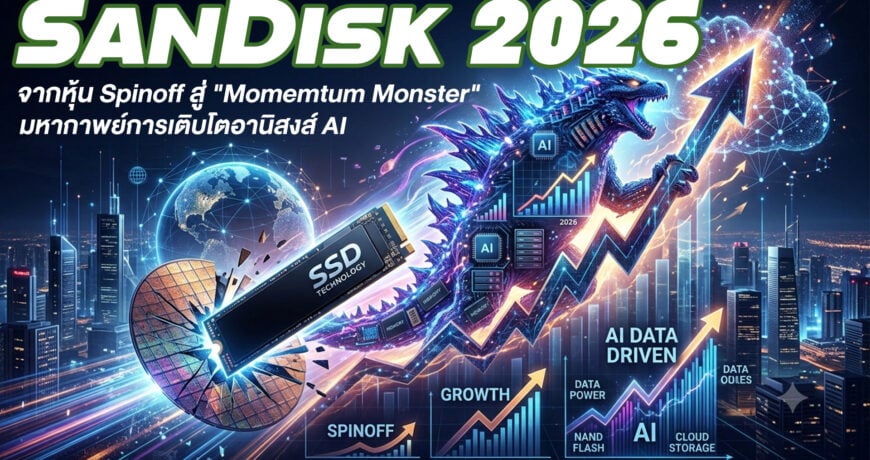 SanDisk 2026 : จากหุ้น Spinoff สู่ "Momemtum Monster" มหากาพย์การเติบโตอานิสงส์ AI 1 SanDisk 2026 - จากหุ้น Spinoff สู่ Momemtum Monster มหากาพย์การเติบโตอานิสงส์ AI