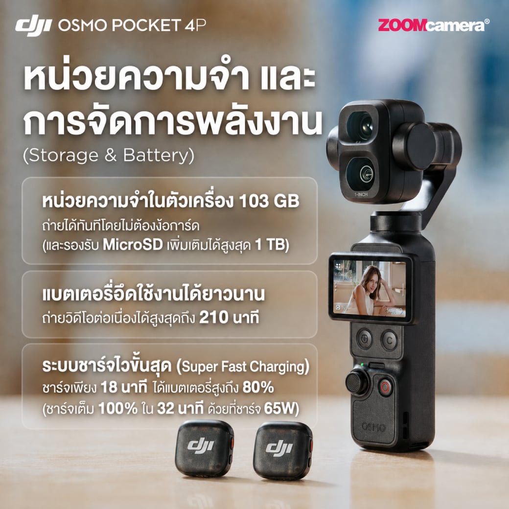 เจาะลึก DJI Osmo Pocket 4P รีวิวกล้องกิมบอลคู่ 17 สต็อป สเปกโปรตัวจบของครีเอเตอร์ยุค 2026 3 review dji osmo pocket 4p 4